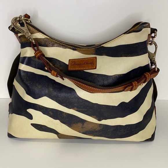 Dooney & Bourke Handbags - Dooney & Bourke Zebra Print Juliette Hobo Purse